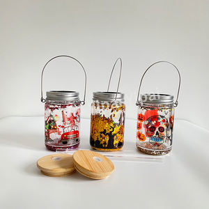 Projecté sur le mur ou le <span class=keywords><strong>sol</strong></span> Bocaux Mason lumineux en verre à double paroi de 11oz avec 2 couvercles - Product Image 6