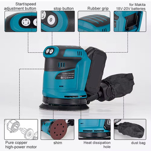 Outils de travail du bois, machine à polir le bois, ponceuse électrique sans fil au lithium portable - Product Image 3