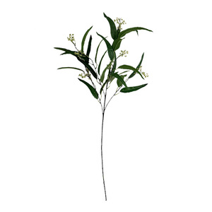 ใบยูคาลิปตัสประดิษฐ์สีเขียว ดอกไม้ตกแต่ง พีวีซีเนื้อนุ่ม ของตกแต่งบ้านในร่ม อุปกรณ์ประกอบฉากถ่ายภาพ - Product Image 5