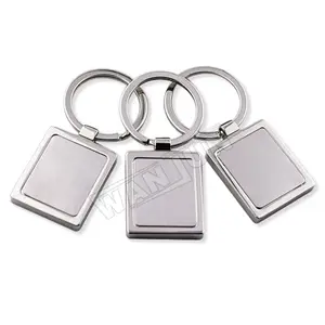 Wholesale Metal Round Brushed Keychain For Business Free Sample Custom Metal Round Brushed Keychain For Business