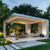 Pergola électrique à lames orientables en alliage d'aluminium durable toutes saisons, finition thermolaquée, pour balcon et terrasse, fournie par le fabricant