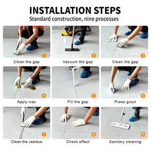 Mastic époxy professionnel bicomposant pour carrelage, étanche et anti-moisissure, pour joints de sol de salle de bain, cuisine et <span class=keywords><strong>hôtel</strong></span> - Product Image 5