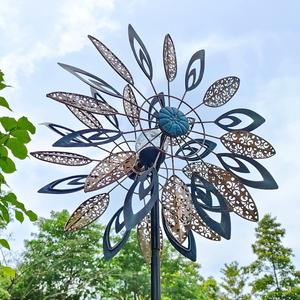 Doppel klingen Windmühle Garten Windräder Skulptur für Outdoor Art Decor - Product Image 6