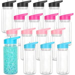 Modern temizle plastik kar küresi DIY Tumbler su şişesi ile çocuklar için çevre dostu BPA ücretsiz kamp kullanımı - Product Image 1