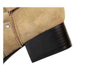 Bottines pour femmes en daim à bout pointu, style western rétro, talon épais, tendance 2026 - Product Image 6
