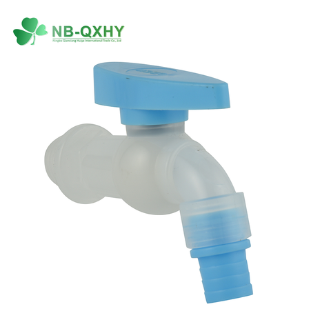 Polished 1/2 Inch Plastic PP Faucet Transparent Blue Green Yellow Basin Water Tap for Washing Machine