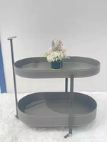 Étagère mobile moderne Table d'appoint de canapé design en acier inoxydable et selle en cuir Table d'angle pour petit appartement