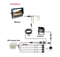 Système de capteurs de stationnement avec moniteur 7 pouces pour camion, alarme de recul, caméra de recul avec capteurs, livraison gratuite