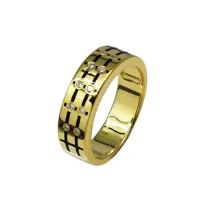 Мужское Золотое кольцо из серебра 925