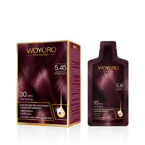 Champú para <span class=keywords><strong>tinte</strong></span> de <span class=keywords><strong>pelo</strong></span> para adultos, productos de belleza permanente de Etiqueta Privada, Color rubio claro, rojo <span class=keywords><strong>caoba</strong></span> - Product Image 1