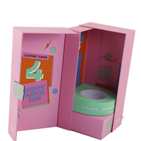 Cajas de carton pr vente en gros petite boîte à cadeaux boîte rigide magnétique fermée par double porte ouverte parfum emballage rouge boîtes en papier noir