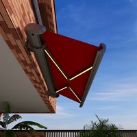 Auvent de terrasse rétractable motorisé à commande à distance, personnalisé, moderne, pour jardin extérieur, avec cassette intégrale