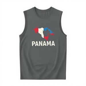 Débardeur décontracté pour femme en tricot Spandex/Polyester avec logo frontal, motif Carte du Panama - Product Image 1