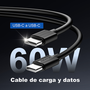 ESEEKGO G-01AB Fast Charging Type-C <b>to</b> Type-C Data <b>Cable</b> 1M 3.3FT Black <b>USB</b>-C <b>to</b> <b>USB</b>-for Laptop Mobile Phones 3.3FT/1M Black - Product Image 2