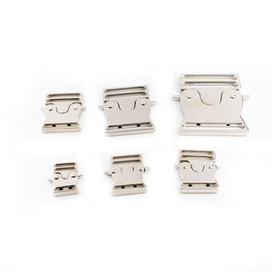 Hebilla de cinturón metálica de doble punta, de aleación de zinc, ajustable, para mochila, estilo casual, minimalista urbano, color sólido - Product Image 1