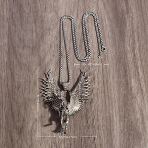 Collar de Cadena con Caballo Volador Más Vendido, Hecho de Elegante Aleación de Acero Inoxidable, Joyería de Moda - Product Image 2