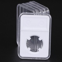 Protecteur de pièces de monnaie en acrylique PS de haute qualité, design à clip, 1 once, argent, professionnel, pour pièces de monnaie classées