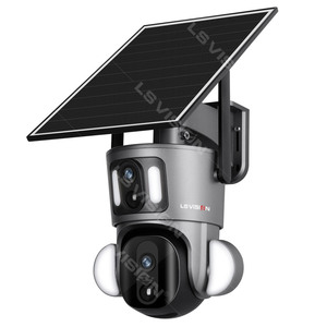 LS VISION 2K dual lens wifi solar powered bateria câmera de segurança sistema 4k wifi segurança sem fio ptz câmera solar - Product Image 1