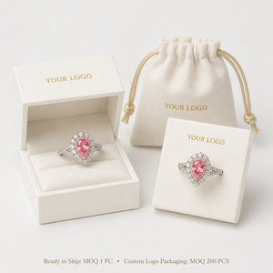 Anello a doppio strato a forma di goccia rosa per donna, design avvolgente, anello da indossare ogni giorno - Product Image 6