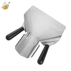 Cuillère à frites en acier inoxydable à simple et double poignée, <span class=keywords><strong>ustensile</strong></span> d'emballage tout acier pour hamburgers - Product Image 5