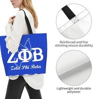 Sacs fourre-tout personnalisés Zeta Phi Beta Sorority, sac en toile avec lettres grecques ZPB, sac de rangement réutilisable, sac à main pour le shopping, sac à bandoulière, cadeau pour fille