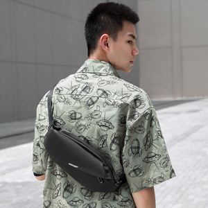 Mode léger Streetwear sport voyage loisirs de plein air noir gris taille sac Bum poche Fanny Pack hommes - Product Image 6