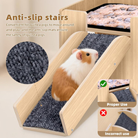 Meubles écologiques pour animaux de compagnie, logo personnalisé, abri en bois pour petits animaux avec rampe antidérapante pour cochon d'Inde, hamster, etc.