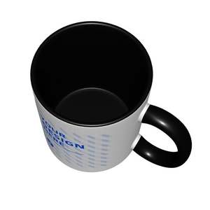 Taza de Cerámica para Café o Té, Estilo Americano, Portátil, Desechable, Ecológica, Diseño Personalizado Hecho a Mano, en Colores Blanco y Negro - Product Image 3