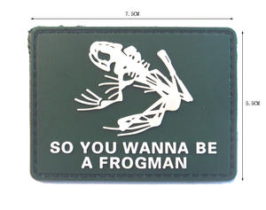 ดังนั้นคุณต้องการเป็นมนุษย์กบสียาง3D แผ่น PVC รูปกบกระดูกทรงสี่เหลี่ยมผืนผ้าสำหรับติดกระเป๋า - Product Image 4