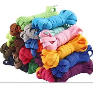 Hot Seller 8mm Flat Shoelaces Drawstring Shoe Laces Colorful Decorative Shoelaces Cotton Shoe Laces - Product Image 3