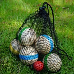 Enfants éducatifs en bois à rayures colorées 7 boules <span class=keywords><strong>de</strong></span> <span class=keywords><strong>pétanque</strong></span> Beach School Party Game Team Competition in Sports Outdoor Playing Ball - Product Image 5