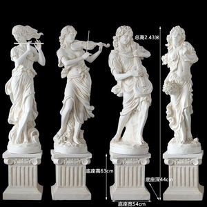 Ensemble de statues de <span class=keywords><strong>déesses</strong></span> <span class=keywords><strong>et</strong></span> de <span class=keywords><strong>dieux</strong></span> grecs classiques, sculpture de jardin en fibre de verre pour la décoration de villa - Product Image 5