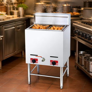 Commercial Floor Standing Single Tank Double <b>Basket</b> Gas Deep Fryer LPG 14L+14L for Fried Chicken French Fries Restaurant - Product Image 6