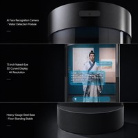 Kiosque de bibliothécaire virtuel holographique IA |   Affichage d'une expérience culturelle immersive |   Avatar interactif de la bibliothèque du musée