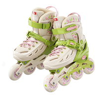Patins à roulettes en ligne pour enfants, cadre en alliage d'aluminium, tailles réglables, roues lumineuses clignotantes