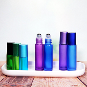 2ml 3ml 5ml 8ml 10ml verre rouleau sur bouteille en gros avec bouchon rond argenté et bille roulante en métal - Product Image 5