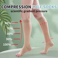 Chaussettes de compression médicale d'usine CLASSE 2 respirantes pour femmes, certifications complètes, plusieurs tailles S à 7XL, en stock, couleur noire et chair