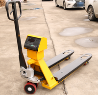 Carro de palés con báscula, operación flexible, báscula de palé manual hidráulica, ruedas de nailon de proceso sepcial