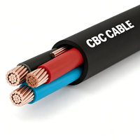Cable THHN THWN-2 sin blindaje, aprobado por UL 83, cobre desnudo, 2-50 núcleos, AWG 10-14, para ubicaciones húmedas/secas/peligrosas