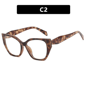 Occhiali moda Cat Eye Anti-blu luce occhiali grande montatura materiale PC nero rosso occhiali da lettura firmati donna occhiali da lettura - Product Image 4