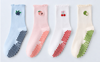 Chaussettes antidérapantes professionnelles en tricot pour yoga et Pilates, avec logo personnalisé brodé, haute qualité, vente en gros 2026