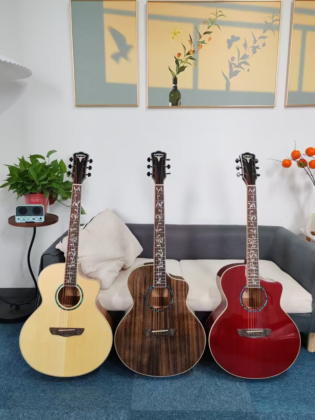 Bullfighter D-4013 40-Inch Acoustic Guitar – Spruce Wood Body with Rosewood Bridge & ABS Nut - View 2