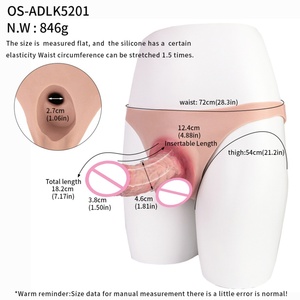 ORALSX Ultra-realistic Hollow Penis <b>Dildo</b> Pants Strap-on Sex <b>Dildo</b> Pants Lesbian Elastic Silicone Male Penis Sleeve Adult Toys - Product Image 4
