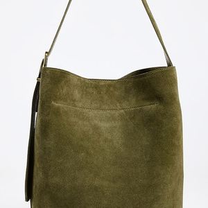Bolso Tote Tipo Cubo Personalizado, Grande, de Gamuza, Color Sólido, para Mujer, de un Solo Hombro, Portátil, para Viajes, Compras, Primavera, Verano, Otoño - Product Image 4
