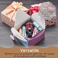 Boîtes cadeaux avec couvercles et rubans, boîtes décoratives vides pour offrir des friandises, pâtisseries, boîtes carrées pour biscuits, bonbons indiens