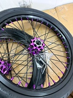 Roues Talaria MX4 Supermoto, jeu de jantes de 17 pouces pour moto électrique tout-terrain Sting MX3 R, moyeu CNC, roues et pneus de moto