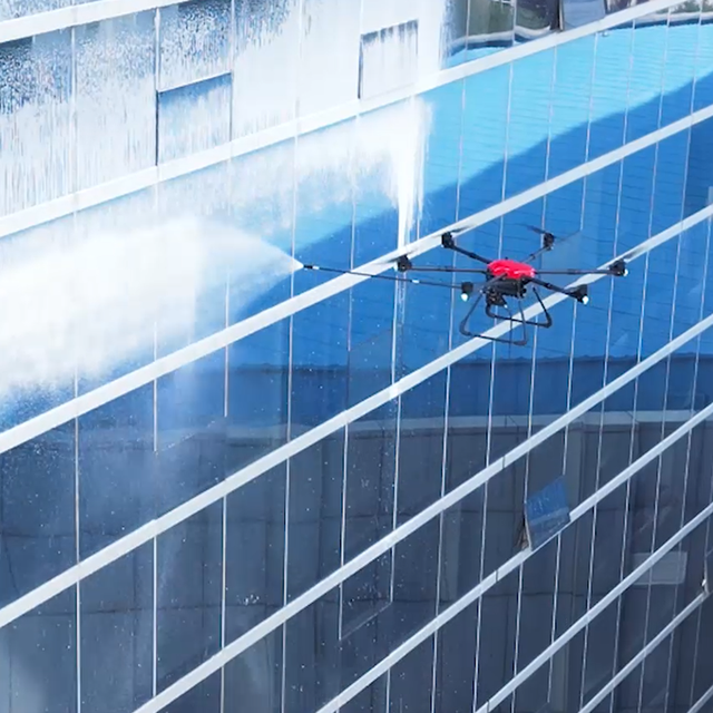 Heavy-Duty Building Washing Drone High Pressure Window Cleaning Drone Roof Solar Panel Washing Drone Manufacturer