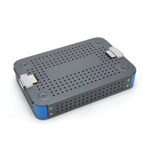 Boîte de rangement manuelle premium en acier inoxydable pour plateau de stérilisation, résistante à la chaleur, pour salle d'opération et stockage d'instruments en CSSD