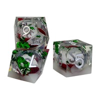 Dadu Polihedral Tajam Berbahan Resin Buatan Tangan untuk Permainan Papan Peran Grosir, Dadu DND untuk Permainan RPG, Set Dadu DND