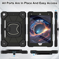 Étui robuste en silicone antichoc pour tablette PC avec dragonne et support pour iPad 10.2 9e 8e 7e génération